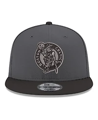 New Era Men's Gray/Black Boston Celtics Logo 2-Tone 9FIFTY Snapback Hat