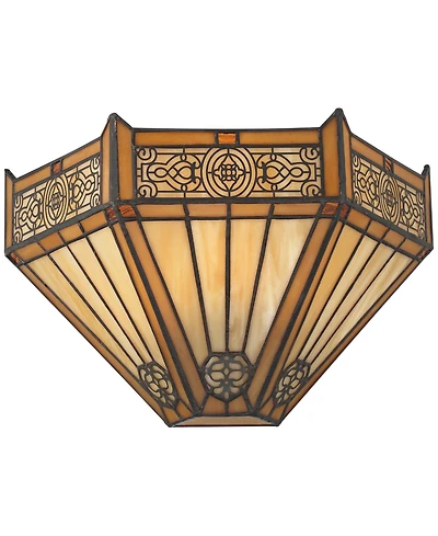 Robert Louis Tiffany Stratford 7 1/2"H Mission Art Glass Wall Sconce
