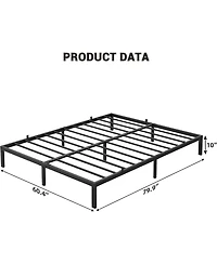 gaomon Twin Metal Bed Frame, 8" Low Profile Platform, Heavy-Duty Steel with Underbed Storage