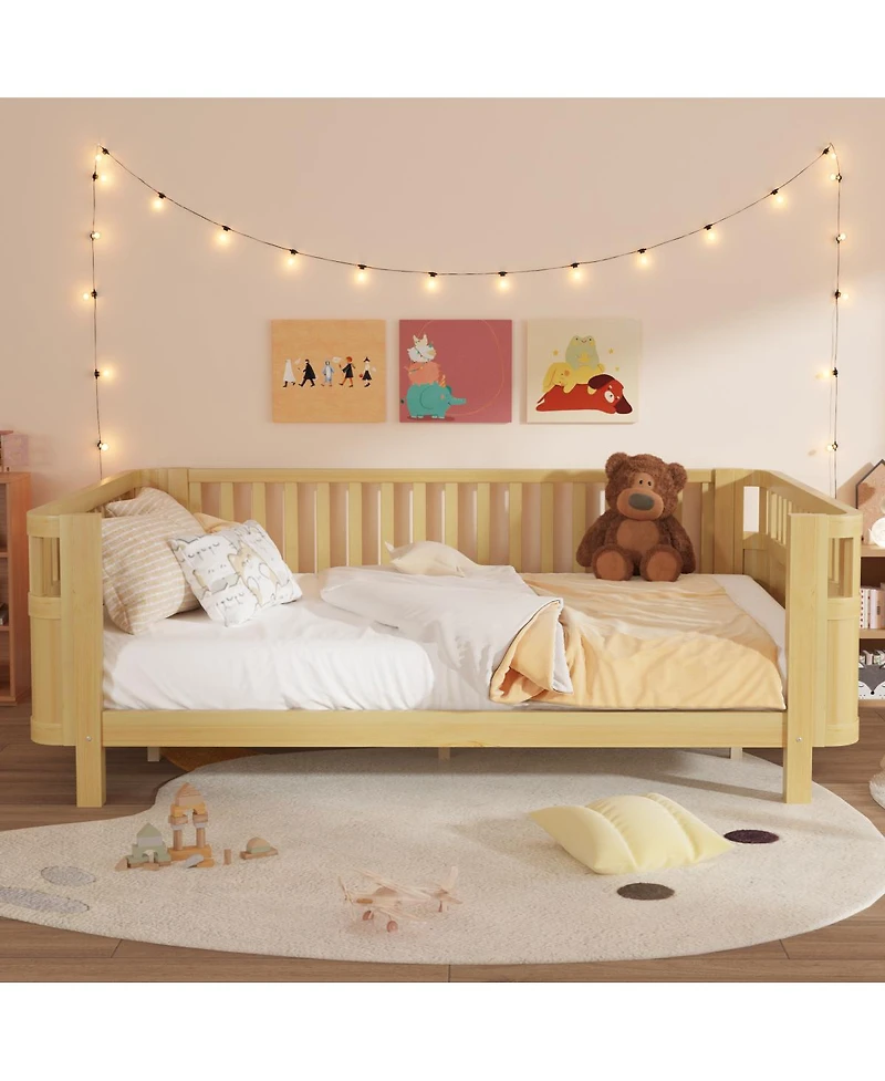 Streamdale Furniture Queen Wood Platform Bed, Low Profile
