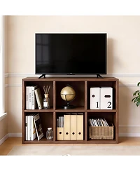 Streamdale Furniture Wooden 6-Shelf Bookcase Storage Organizer