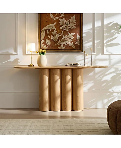 Streamdale Furniture Modern Cylinder Leg Console Table for Entryway/Living Room