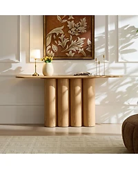 Streamdale Furniture Modern Cylinder Leg Console Table for Entryway/Living Room