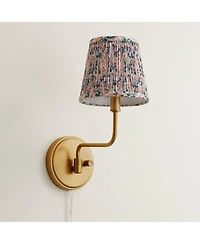 Possini Euro Design Ophelia 9 1/2"H Warm Brass Plug-In Wall Sconce