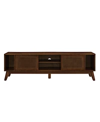 Rainsken Mid Century Modern Rattan Tv Stand for TVs