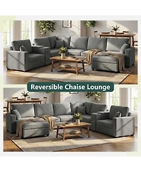 Streamdale Furniture 5-Seat U-Shape Sectional Sofa with Chaise and Storage