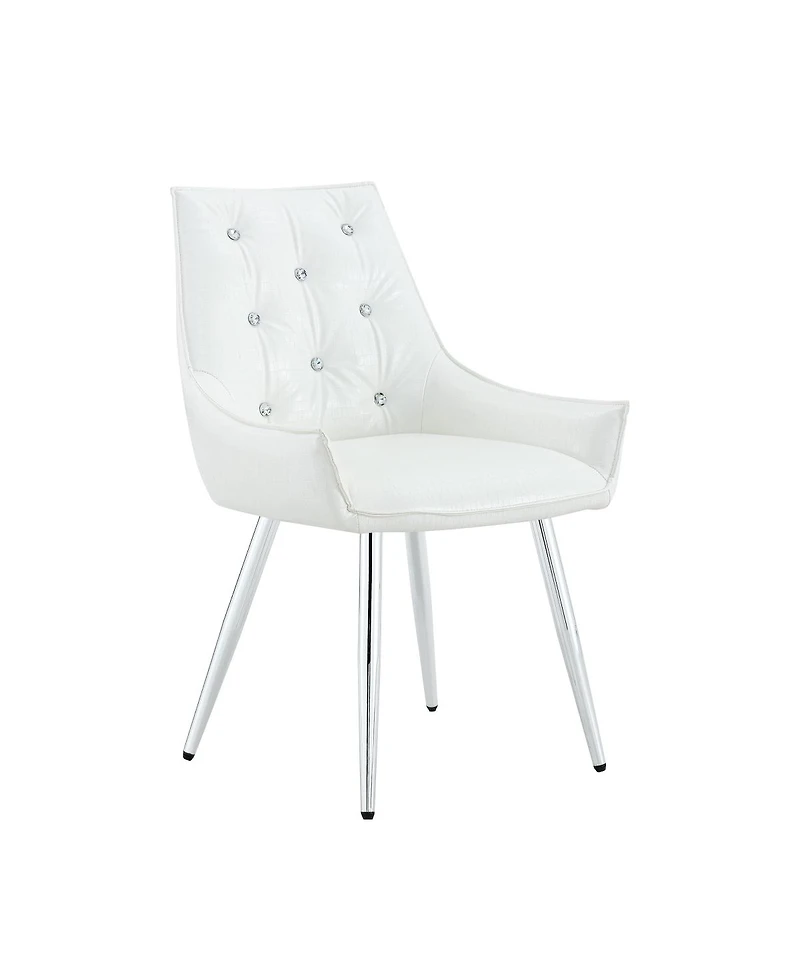 Streamdale Furniture Crocodile Pattern Pu Leather Accent Chairs (Set of 2)