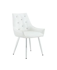Streamdale Furniture Crocodile Pattern Pu Leather Accent Chairs (Set of 2)