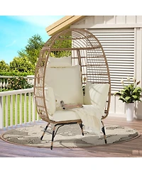 Streamdale Furniture Wicker Egg Chair with Cushion (Indoor/Outdoor)
