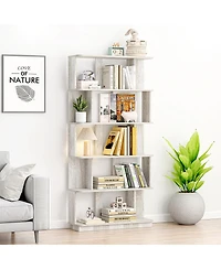 Streamdale Furniture 31.5"x64.56" 5-Tier Open Bookshelf Mdf Display Shelving