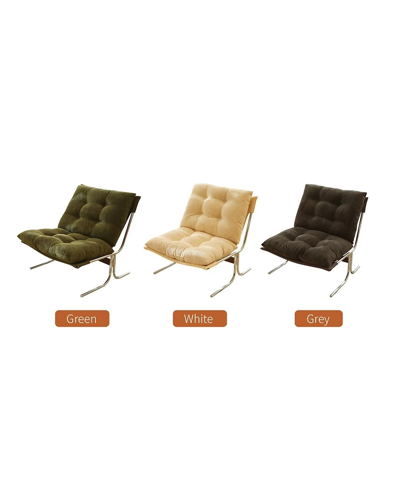Streamdale Furniture Modern Green Accent Chair with Metal Frame