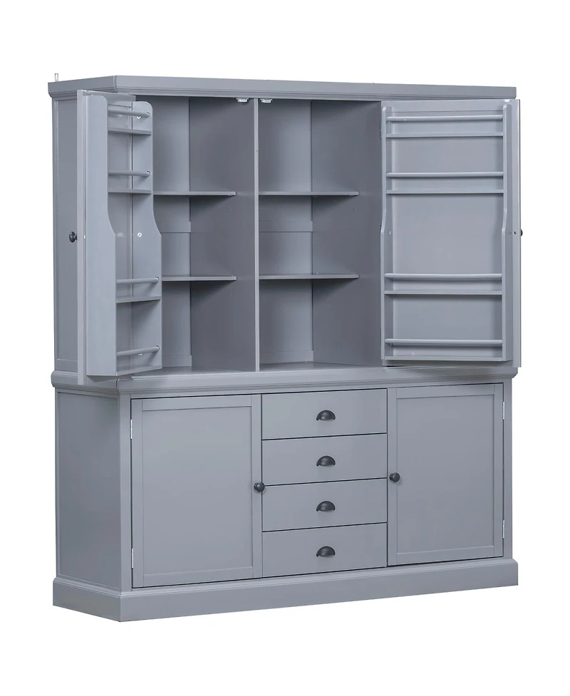 Streamdale Furniture Freestanding Wooden Kitchen Pantry Cabinet with Drawers and Doors