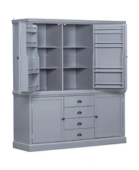 Streamdale Furniture Freestanding Wooden Kitchen Pantry Cabinet with Drawers and Doors