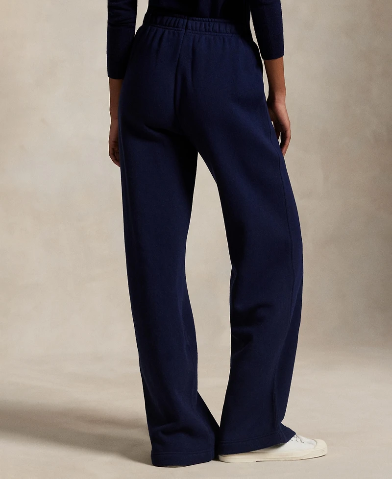Polo Ralph Lauren Women's Drawstring Fleece Wide-Leg Sweatpant