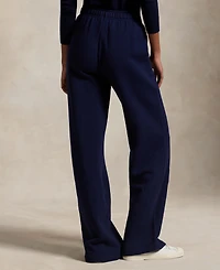 Polo Ralph Lauren Women's Drawstring Fleece Wide-Leg Sweatpant