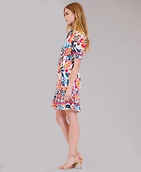 julia jordan Women's Printed Collared Neck Shirt Dress