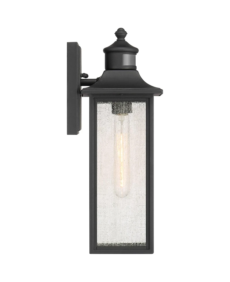 John Timberland Mission Outdoor Wall Light Fixtures Set of 2 Motion Sensor 16 Seeded Glass for Post Exterior Barn Deck