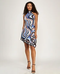 Seni & Cade Women's Printed Halter Neck Handkerchief Dress
