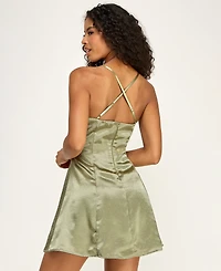 Seni & Cade Juniors' Studded Cross Back Mini Dress