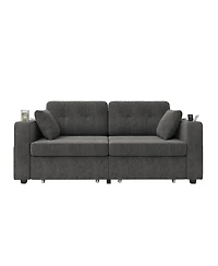 Streamdale Furniture Modern 3-Seat Chenille Sofa with Usb and Storage