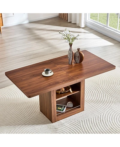 Streamdale Furniture Extendable Dining Table with Storage (4-8 Seats)