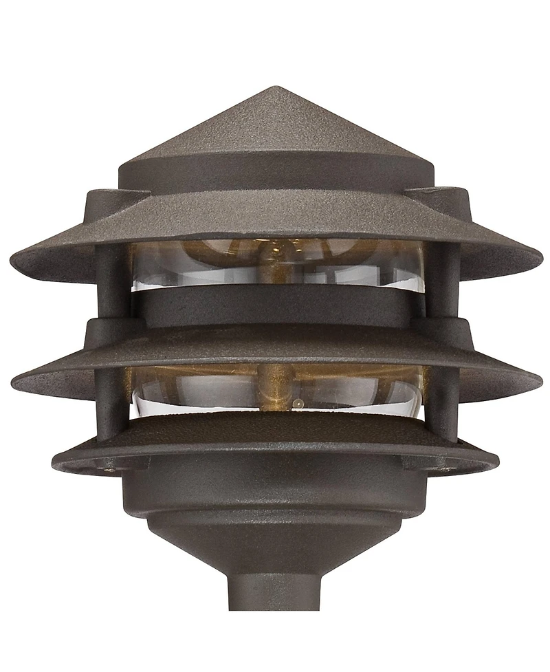 John Timberland Pagoda 17 High Modern 9-Piece Complete Outdoor Landscape Lighting Set Porch Led Bulb Bronze Finish