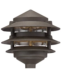 John Timberland Pagoda 17 High Modern 9-Piece Complete Outdoor Landscape Lighting Set Porch Led Bulb Bronze Finish