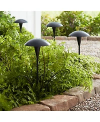 John Timberland Mushroom High Mid Century Modern 8-Piece Outdoor Landscape Path and Spot Lighting Set Porch Led Bulb