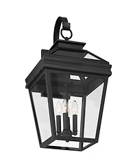 John Timberland Stratton Street High Traditional Outdoor Wall Light Fixture Mount Porch House Lantern Edison Bulb Glass Shade