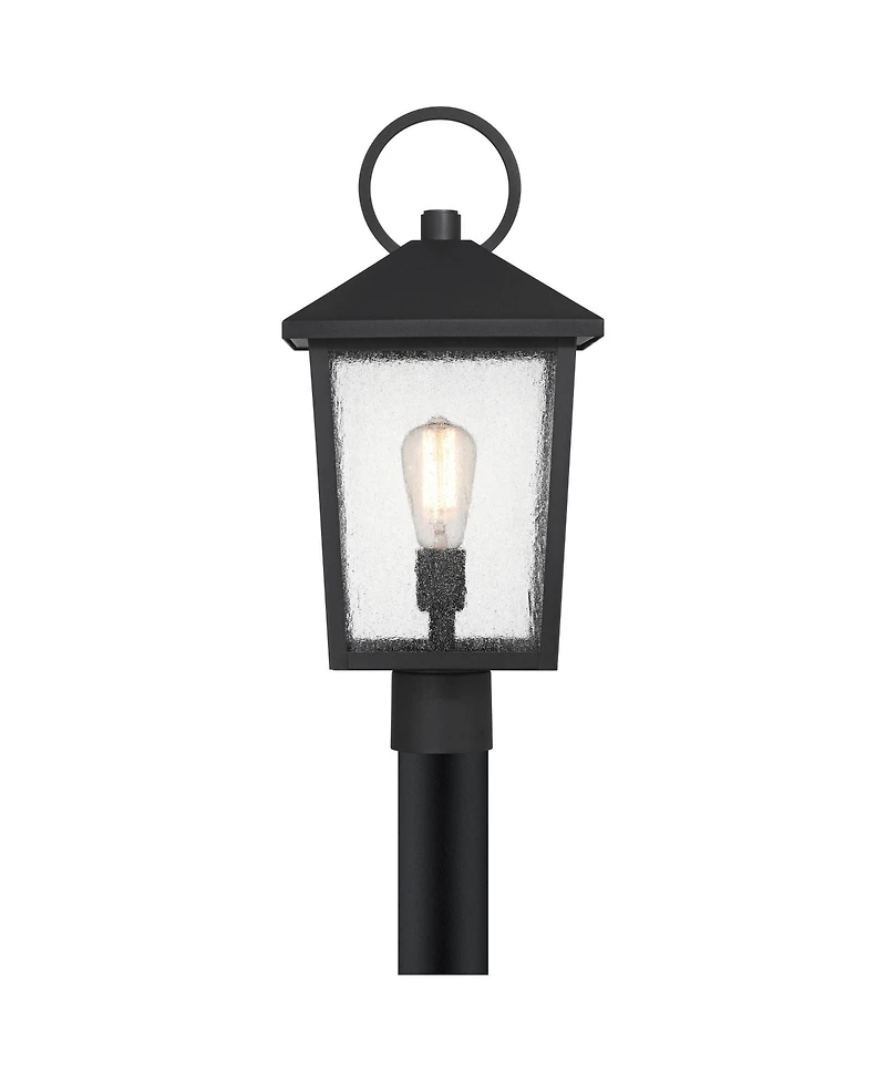John Timberland Westmont 20 High Modern Outdoor Post Light Fixture Pole Porch Weatherproof Sand Aluminum Glass Shade