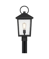 John Timberland Westmont 20 High Modern Outdoor Post Light Fixture Pole Porch Weatherproof Sand Aluminum Glass Shade