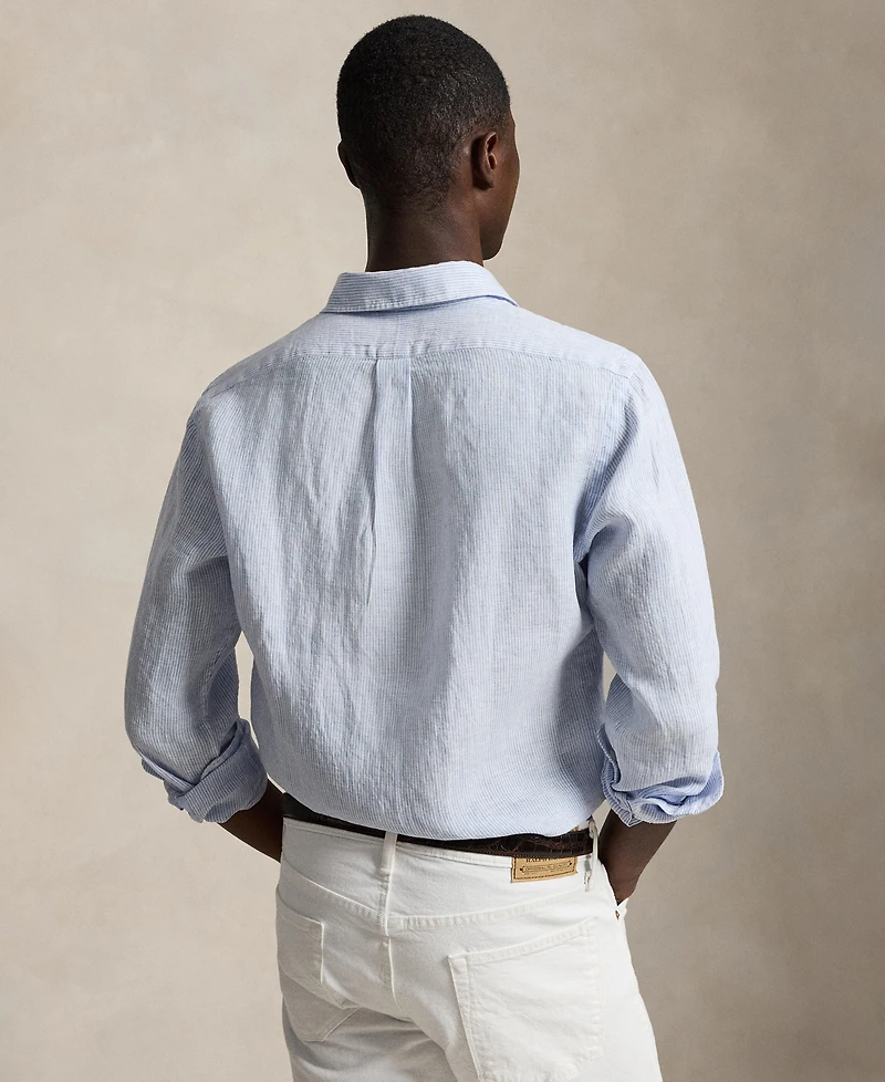 Polo Ralph Lauren Men's Striped Linen Classic-Fit Shirt
