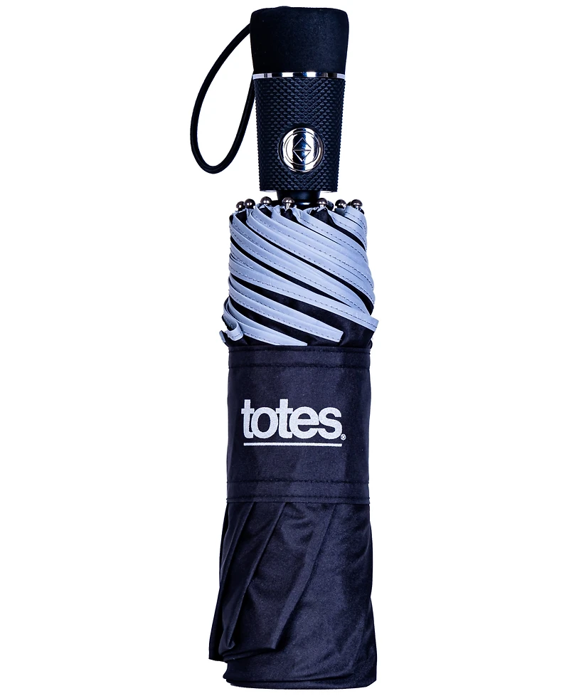 Totes Auto Open and Close Vented Folding Umbrella