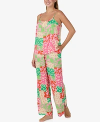Sanctuary Women's Sleeveless Camisole Top and Long Pajama Pants, 2-Piece Set