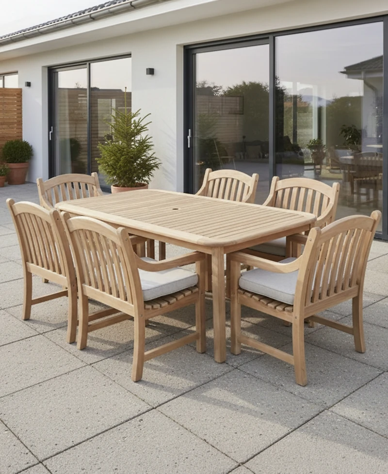 Bristol 7-Pc. Rectangle Dining Set (Dining Table and Chairs), Created for Macy's