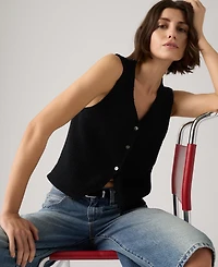 Levi's Women's Sleeveless V-Neck Cotton Vest