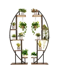 Sugfit 3-Tier Kids Bookshelf and Toy Storage Organizer with Sling Book Rack for Toddler