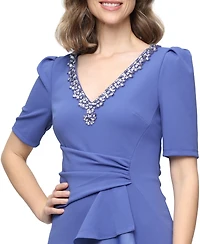 Alex Evenings Women's Embellished V-Neck Ball Gown