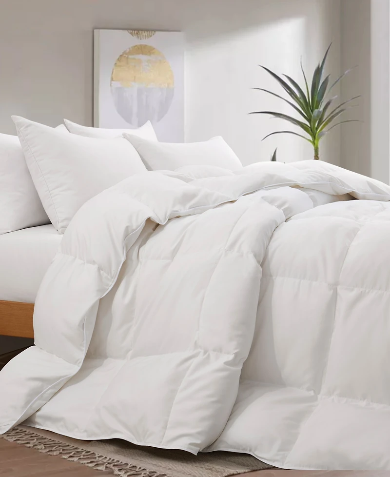 Unikome 300 Thread Count Cotton All-Season Goose Feather Comforter, King