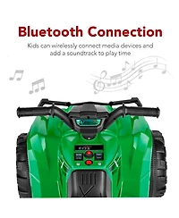 Best Choice Products 12V Kids Ride-On Atv Quad w/ Bluetooth, 2.4mph Max, Treaded Tires, Led Lights, Radio