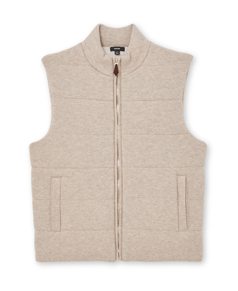 Reiss Men's Rib-Knit Zip-Through Gilet
