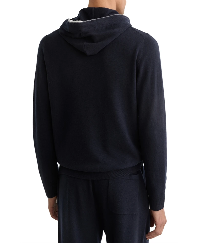 Reiss Men's Merino Wool Tipped Hoodie