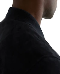 Reiss Men's Suede Zip-Through Bomber Jacket