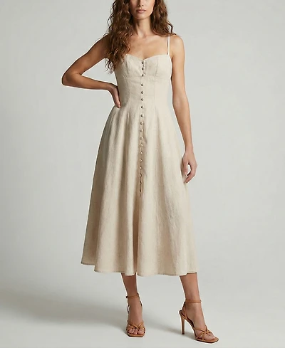 Taylor Petite Sleeveless Sweetheart Neck Midi Dress