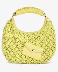 I.n.c. International Concepts Eedenn Crochet Hobo Handbag with Small Wallet, Macy's Exclusive