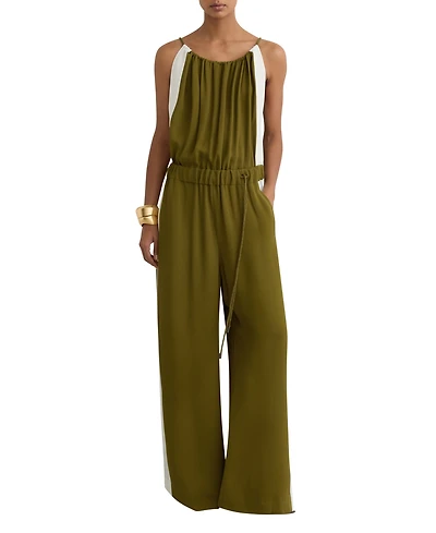 Reiss Women's Inez Colourblock Gathered Wide-Leg Jumpsuit