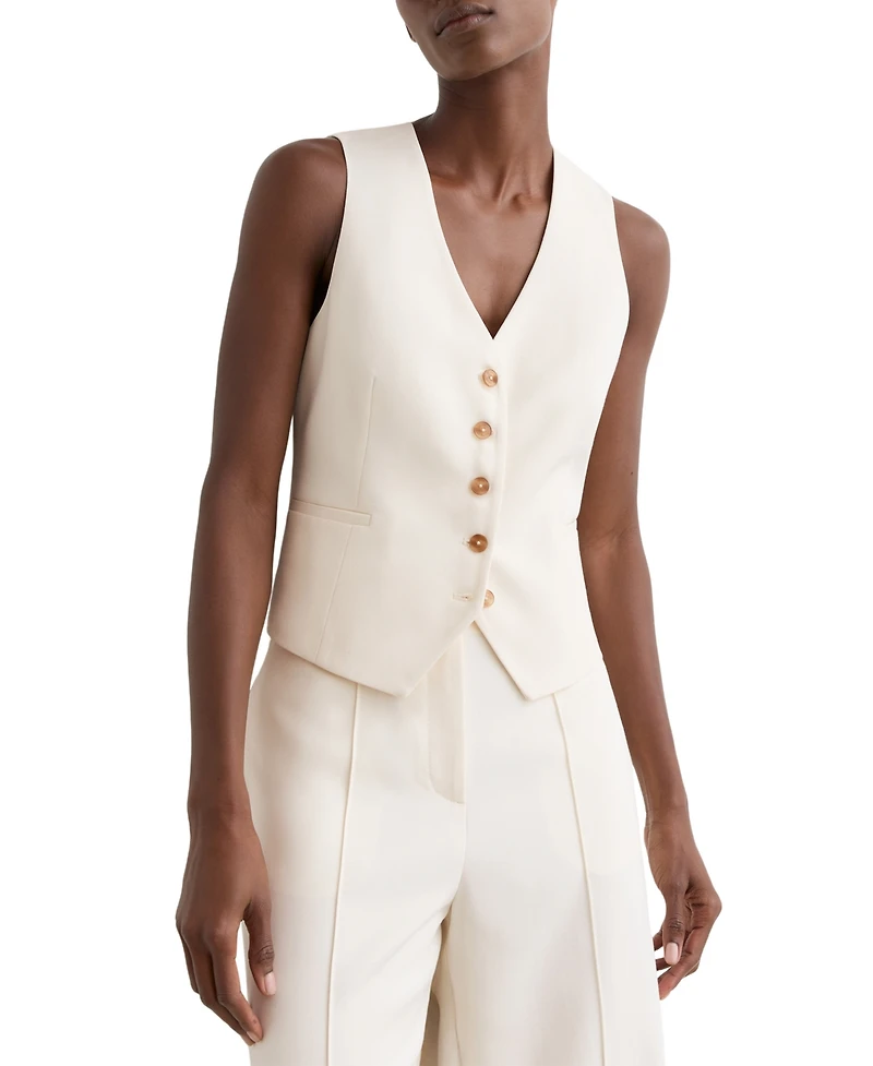 Reiss Women's Malin Button-Through Tailored Waistcoat