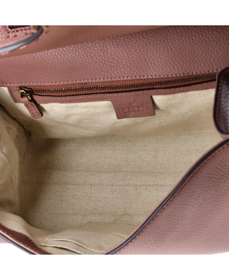 Pre-Owned Gucci Small Gg Marmont Top Handle Bag Leather