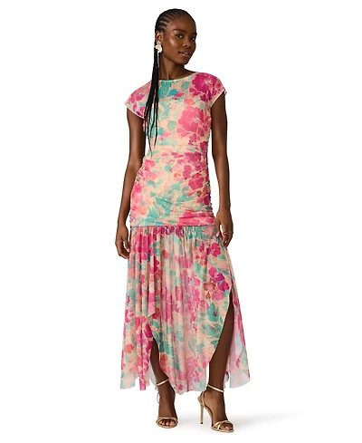 Steve Madden Juniors' Printed Short-Sleeve Crewneck Dress