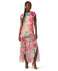 Steve Madden Juniors' Printed Short-Sleeve Crewneck Dress